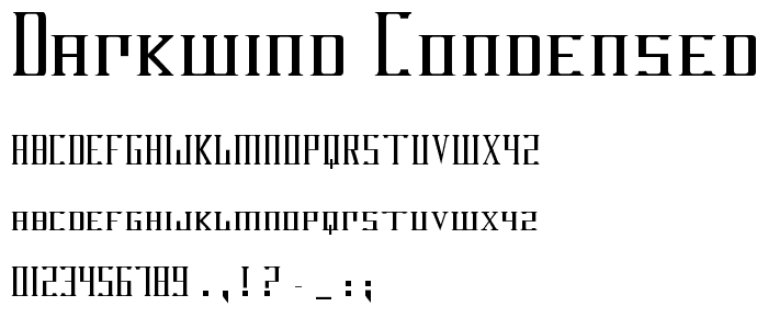 DarkWind Condensed font